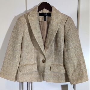 Apostrophe Blazer Size 8 Beige / Gold   Jacket Womens